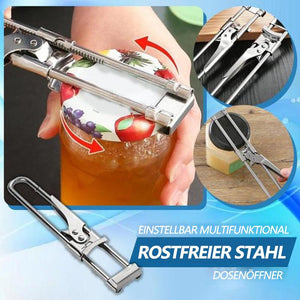 Einstellbarer Multifunktionaler Dosenöffner Aus Edelstahl