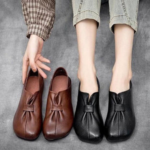 Butterfly Knot Weiche Slip-on-Lederschuhe