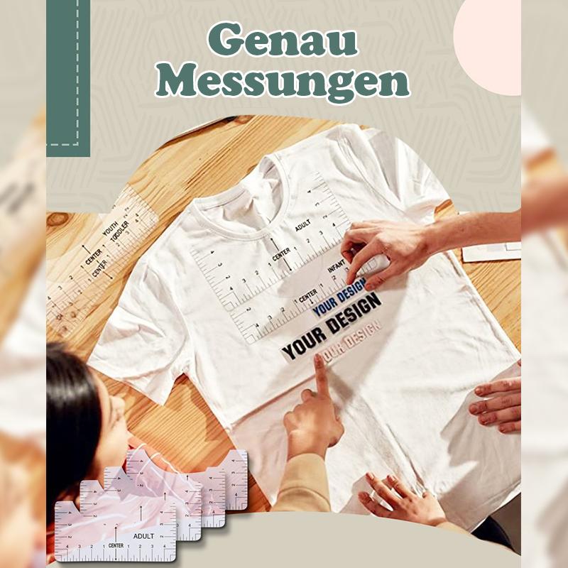 Anleitung zum TShirtDruckLineal 1 Satz (4 Stück) Keenknown