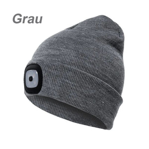 Unisex Winter Warm Strickmütze Head Torch Cap