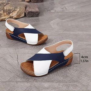 Super bequeme orthopädische Sandalen mit schrägem Absatz für Damen