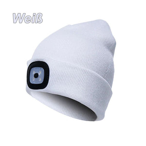 Unisex Winter Warm Strickmütze Head Torch Cap