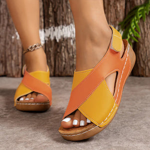 Super bequeme orthopädische Sandalen mit schrägem Absatz für Damen
