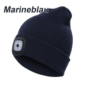 Unisex Winter Warm Strickmütze Head Torch Cap