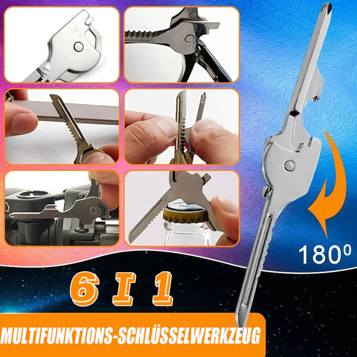 6 in 1 Multifunktionales Schlüsselwerkzeug