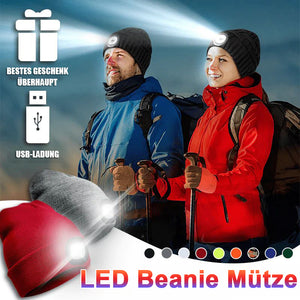 Unisex Winter Warm Strickmütze Head Torch Cap