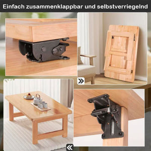 Tischgestell selbstsicherndes Scharnier