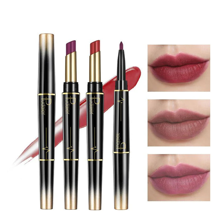 16 Farben langanhaltender Lippenstift + Lipliner Combo