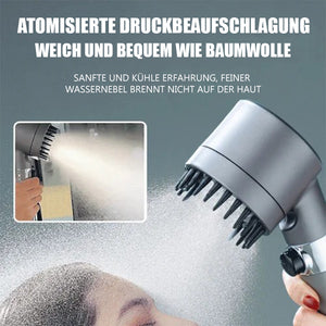 Deutscher Massage-Multifunktions-Duschkopf mit Ein-Knopf-Verstellung