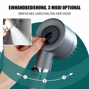 Deutscher Massage-Multifunktions-Duschkopf mit Ein-Knopf-Verstellung