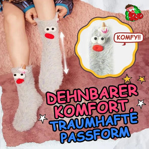 Koralle Samt 3D Socken