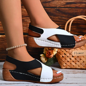 Super bequeme orthopädische Sandalen mit schrägem Absatz für Damen