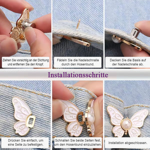 ✨4er-Pack abnehmbare Schmetterlingsknöpfe🦋