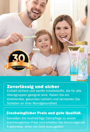 Farbige Zahnweiß-Zahnpasta