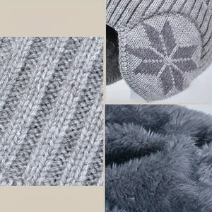 Winter Beanie Mütze Schal Sets Warme Strickmütze