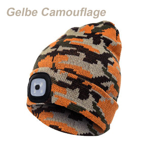 Unisex Winter Warm Strickmütze Head Torch Cap