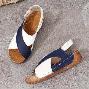 Super bequeme orthopädische Sandalen mit schrägem Absatz für Damen