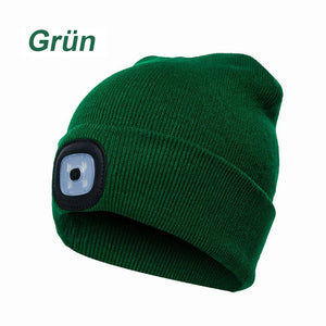 Unisex Winter Warm Strickmütze Head Torch Cap