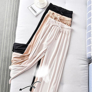 Ice Silk Wide Leg Damenhose