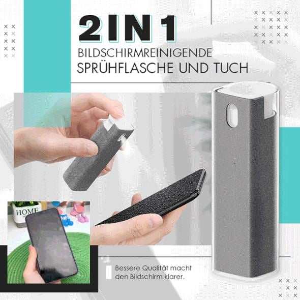 2 in1 Bildschirmreinigende Sprühflasche und Tuch