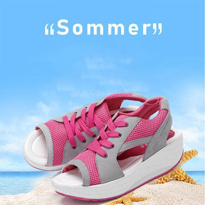 Frauen-Sommer-Plattform bequeme Turnschuhe Sandalen