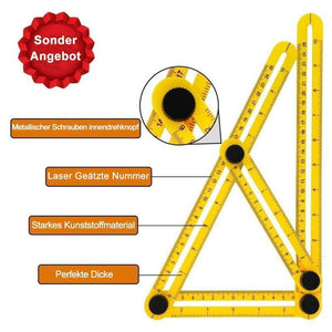 Multi-Winkel-Messwerkzeug Aluminiumlegierung Multifunktions-Lineal (Plastik/Vollmetall)