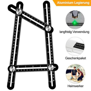 Multi-Winkel-Messwerkzeug Aluminiumlegierung Multifunktions-Lineal (Plastik/Vollmetall)