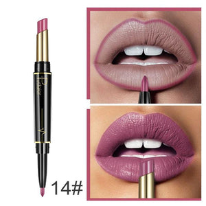 16 Farben langanhaltender Lippenstift + Lipliner Combo