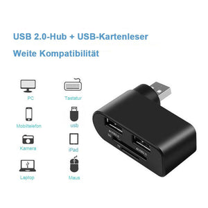 4 in 1 drehbarer USB-Hub