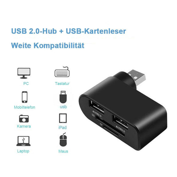 4 in 1 drehbarer USB-Hub