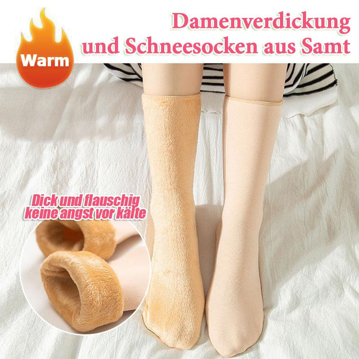 Verdickungs- und Samt-Schneesocken für Damen