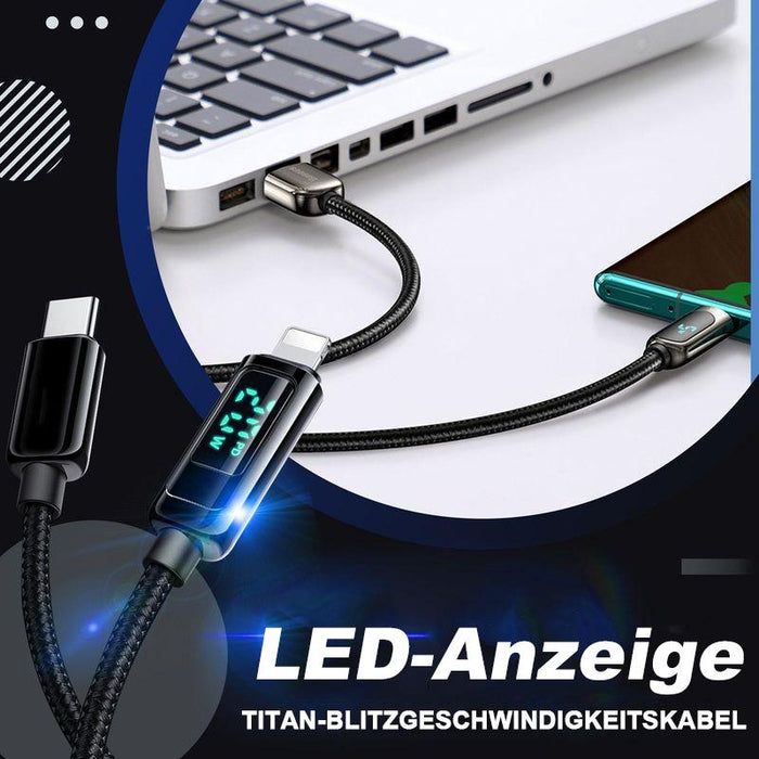 LED-Anzeige Titanium Blitzgeschwindigkeit Ladekabel