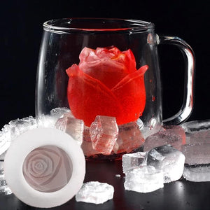 3D Silikon Rose Form Eiswürfelform