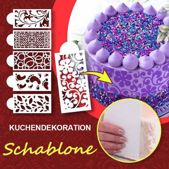 Kuchendekorationsschablone (10 STÜCKE in 1 SET)