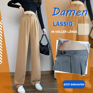 Lässige Hose mit weitem Bein für Damen