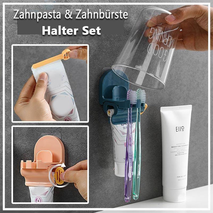 Zahnpasta und Zahnbürstenhalter Set