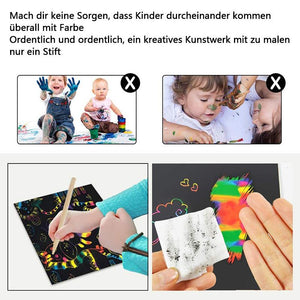 Regenbogen magisches Rubbelpapier für Kinder