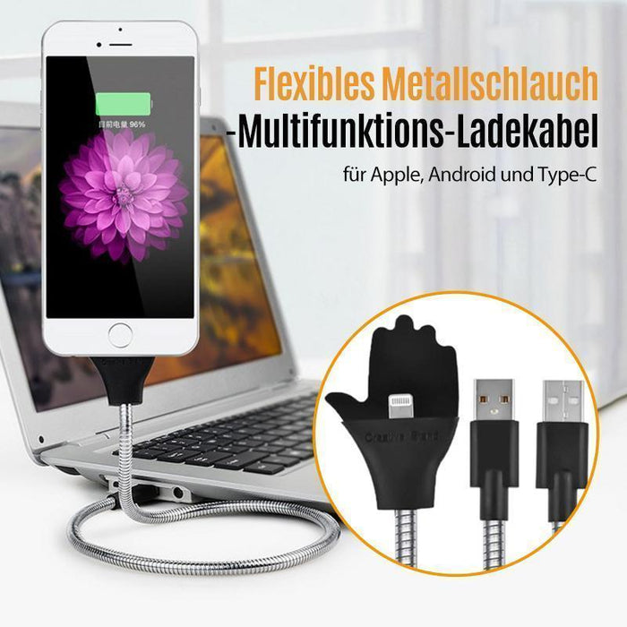 Flexibles Metallschlauch-Multifunktions-Ladekabel