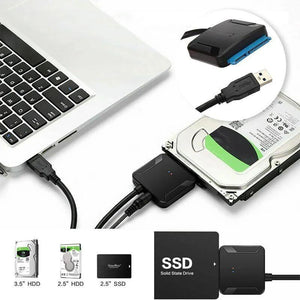 USB 3.0 zu SATA Adapter Kabel für 2.5"/3.5" HDD/SSD Laufwerke