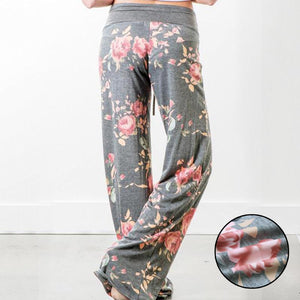 Damen Yoga Floral Bedruckte Baggy Hose