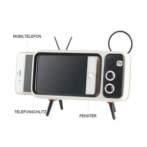 Retro TV Bluetooth Lautsprecher Handyhalter