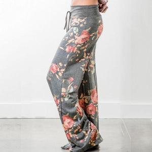 Damen Yoga Floral Bedruckte Baggy Hose