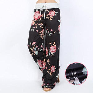 Damen Yoga Floral Bedruckte Baggy Hose