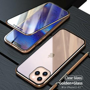 TEMPERED GLASS MAGNETIC ADSORPTION PHONE CASE