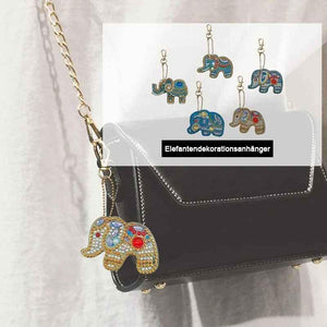 5 Stücke kreativen DIY Elefant Diamant Schlüsselbund