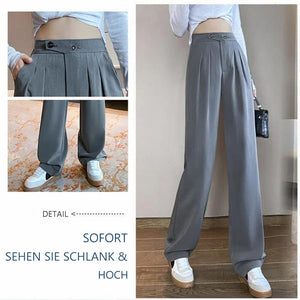 Lässige Hose mit weitem Bein für Damen