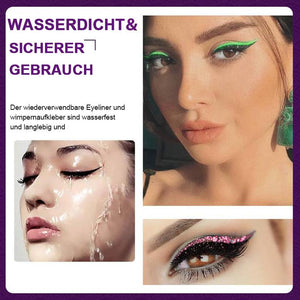 Wiederverwendbare Eyeliner und Wimpernaufkleber