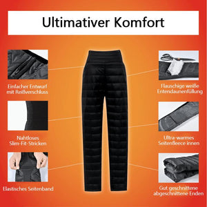 LEICHTE DAUNENHOSE MIT HOHER TAILLE