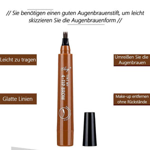 LineBrow Ultrafeiner 4-Tip-Head Langlebiger wasserdichter natürlicher Microblading-Augenbrauenstift