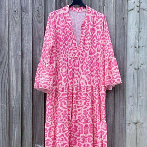 Le Pink Chic Kleid mit Leopardenmuster